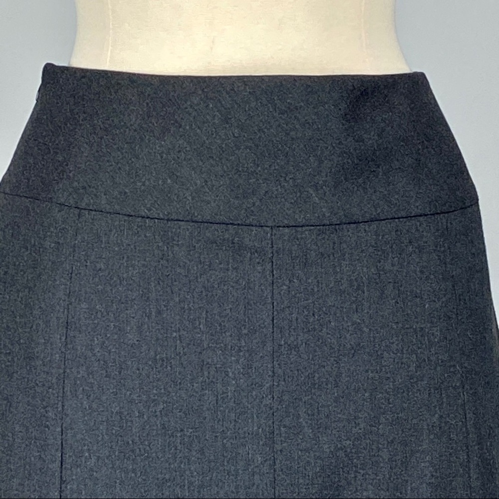 Escada Womens Gray A Line Skirt Split Panel Wool Stretch size 40 US 10 Medium - Picture 5 of 8